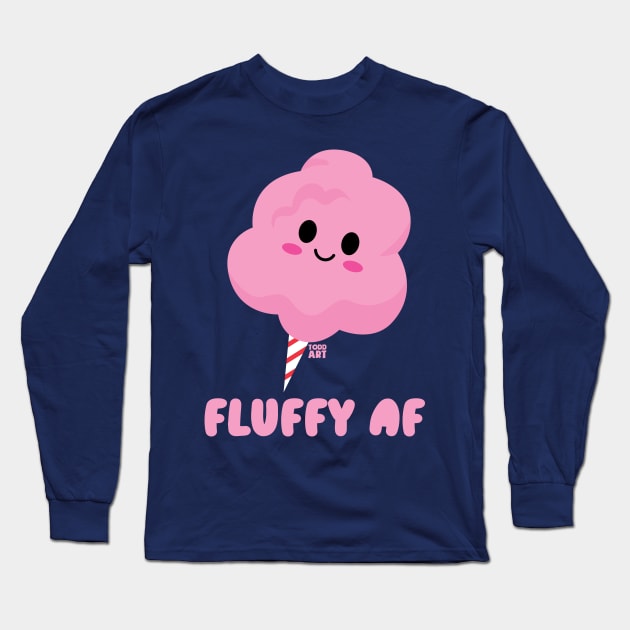 FLUFFY AF Long Sleeve T-Shirt by toddgoldmanart